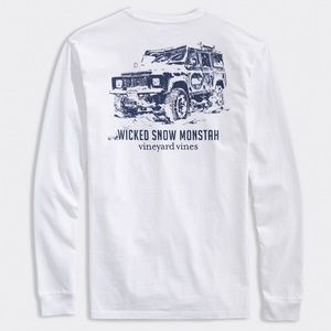 Vineyard Vines Wicked Snow Monstah Long Sleeve Tee